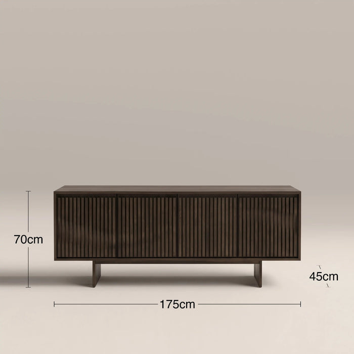 Tampere 4 Door Wooden Sideboard Dark Walnut