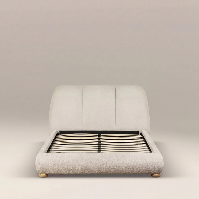 Paro Super King Bed Ivory Boucle