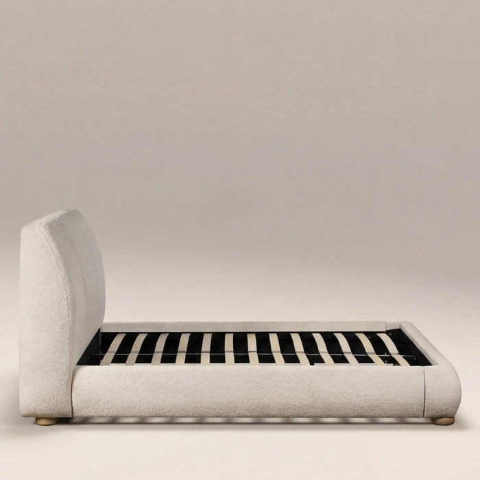 Paro Super King Bed Ivory Boucle