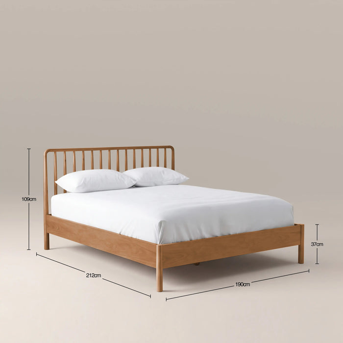 Eva Wooden Super King Bed Oak