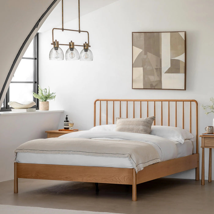 Eva Wooden Super King Bed Oak