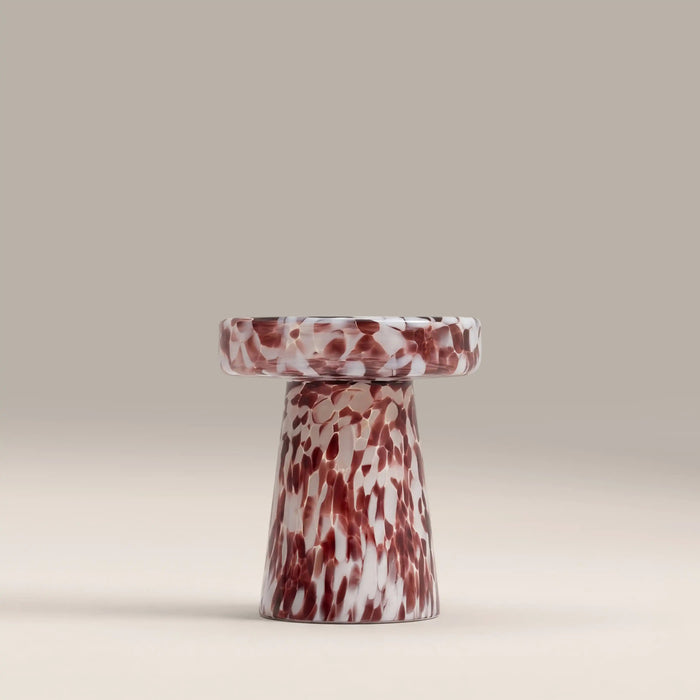Ottis Round Side Table Maroon Red