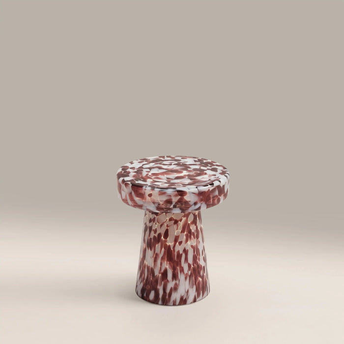 Ottis Round Side Table Maroon Red
