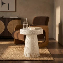 Ottis Round Side Table | White