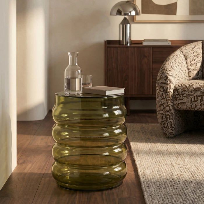 Tove Round Side Table Forest Green