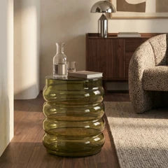 Tove Round Side Table | Forest Green