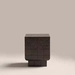 Zephyr Square Side Table | Cocoa