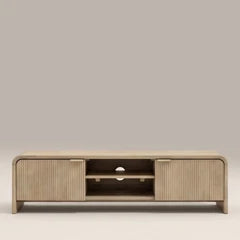 Winnie 2 Door Wooden TV Stand | Natural Mango Wood