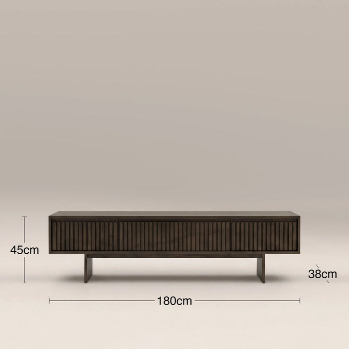 Tampere Wooden TV Stand Dark Walnut