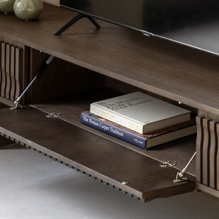 Tampere Wooden TV Stand Dark Walnut