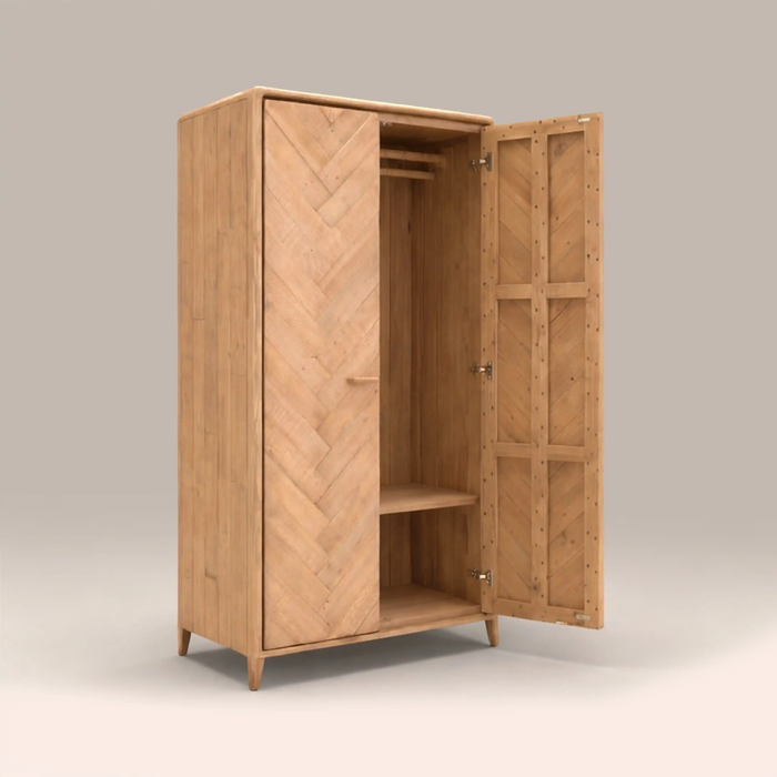 Winslow Wooden Double Wardrobe Natural