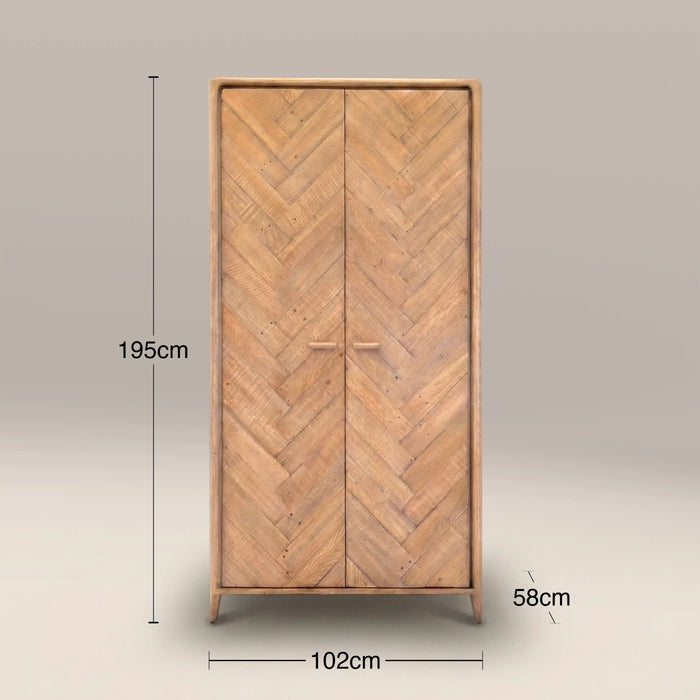 Winslow Wooden Double Wardrobe Natural