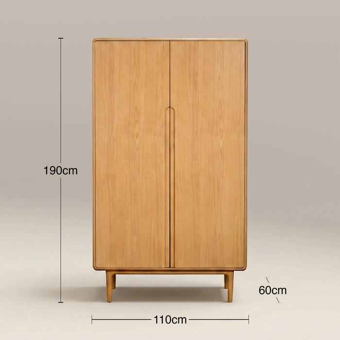 Percy Wooden Double Wardrobe Oak