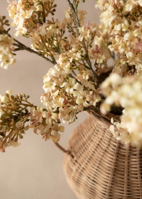 Elara Vase with Faux Blush Stems