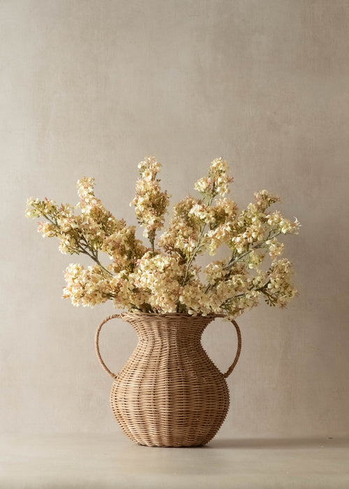 Elara Vase with Faux Blush Stems