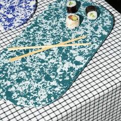 Rock Serving Tray | Forest Green & White