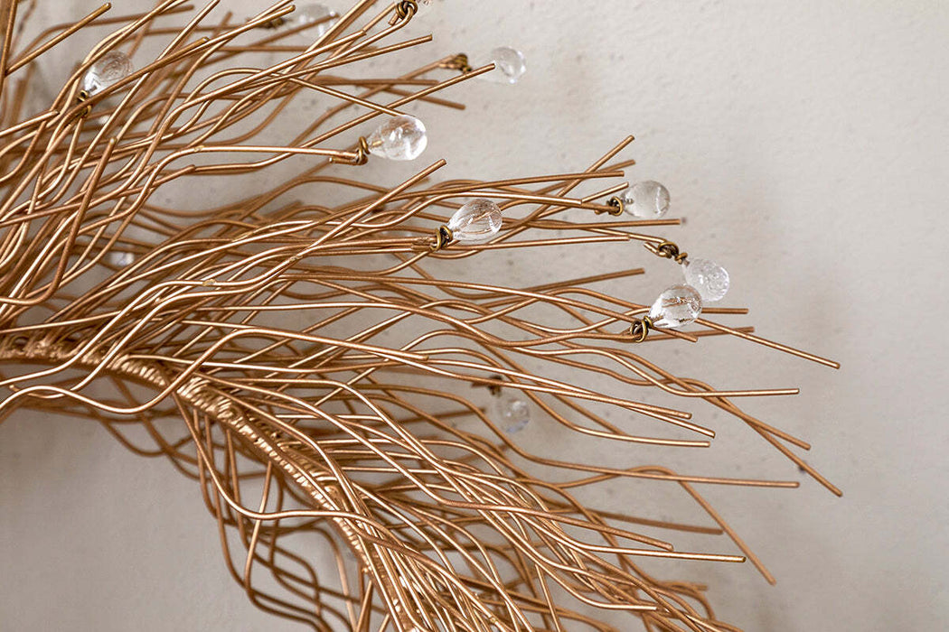Danvi Glass Drop Wreath Brass Clear