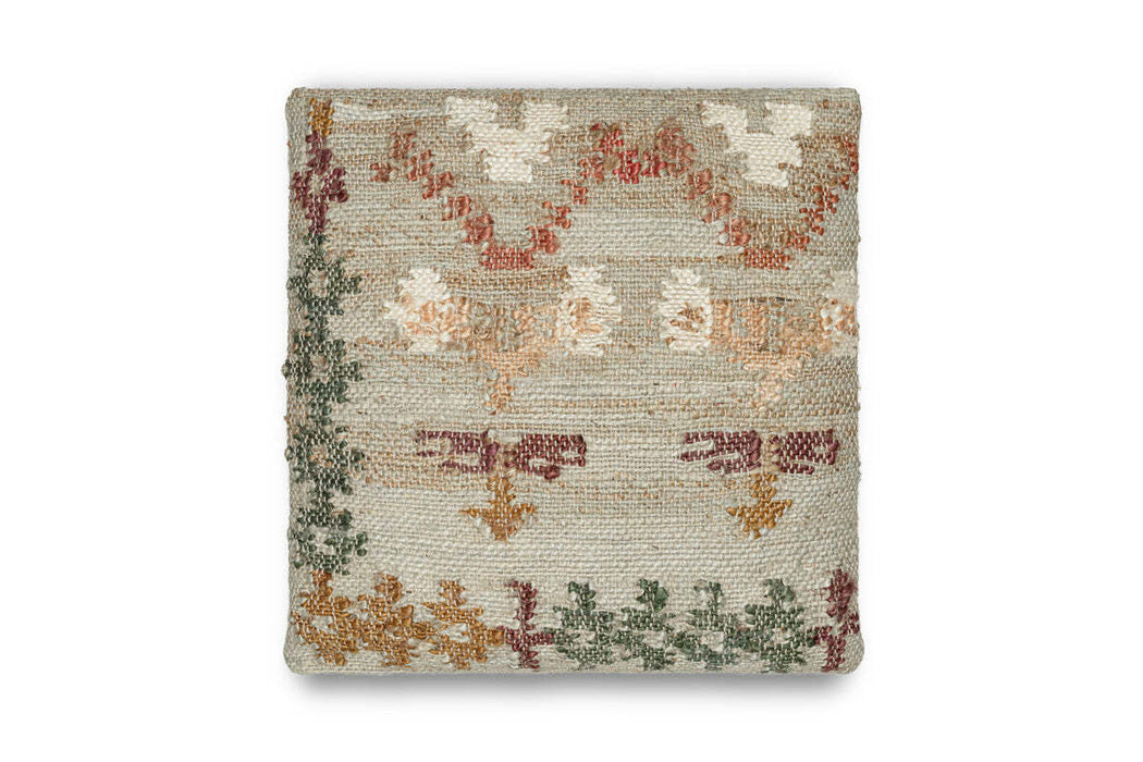 Dantri Jute Cotton Cushion Cover Soft Grey