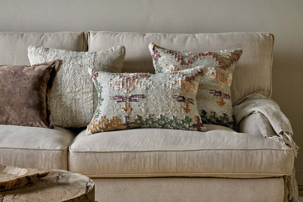 Dantri Jute Cotton Cushion Cover Soft Grey