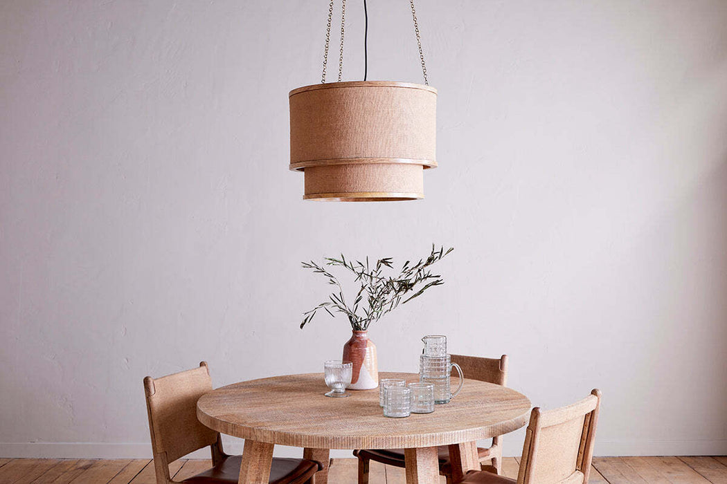 Darat Mango Wood Jute Pendant Natural