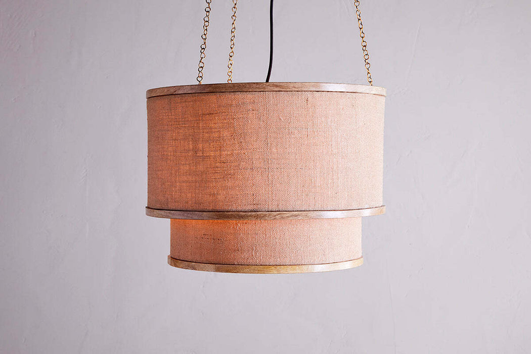 Darat Mango Wood Jute Pendant Natural