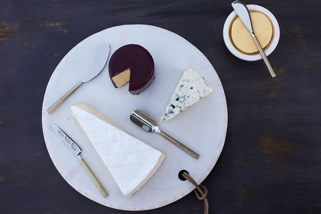 Darsa Cheese Knife Set Brushed Gold Set Of 4