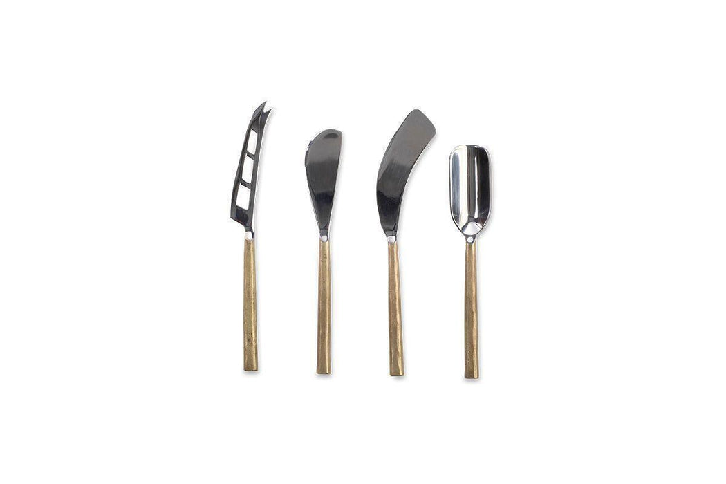 Darsa Cheese Knife Set Brushed Gold Set Of 4