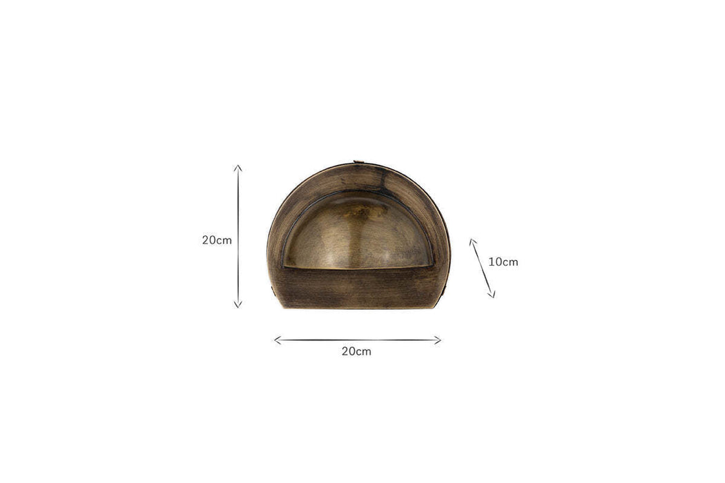 Datu Outdoor Wall Lamp Antique Brass