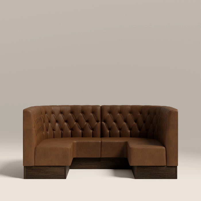 Deep Button Back Banquette Seating U-Shape