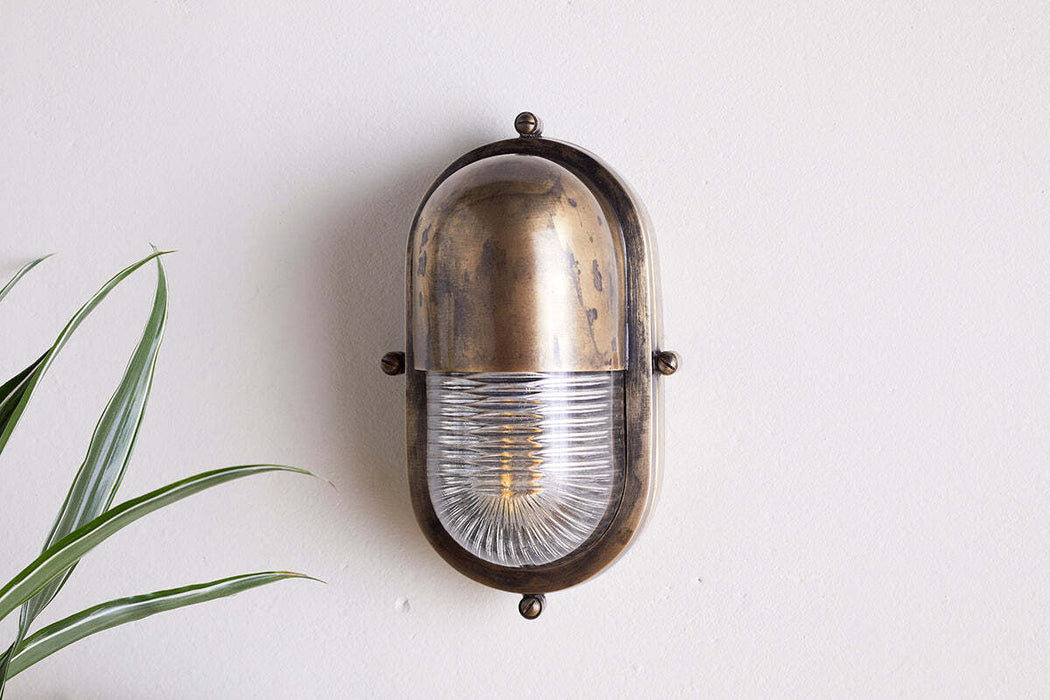 Denaya Outdoor Wall Lamp Antique Brass