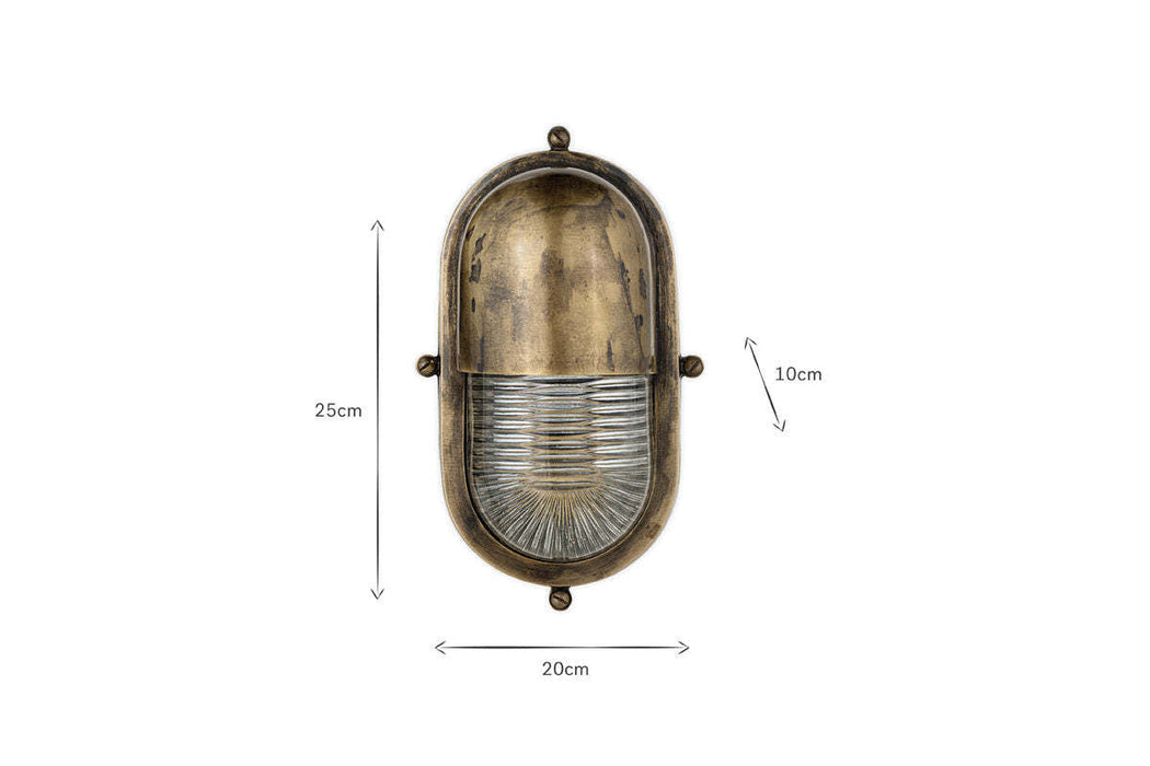 Denaya Outdoor Wall Lamp Antique Brass