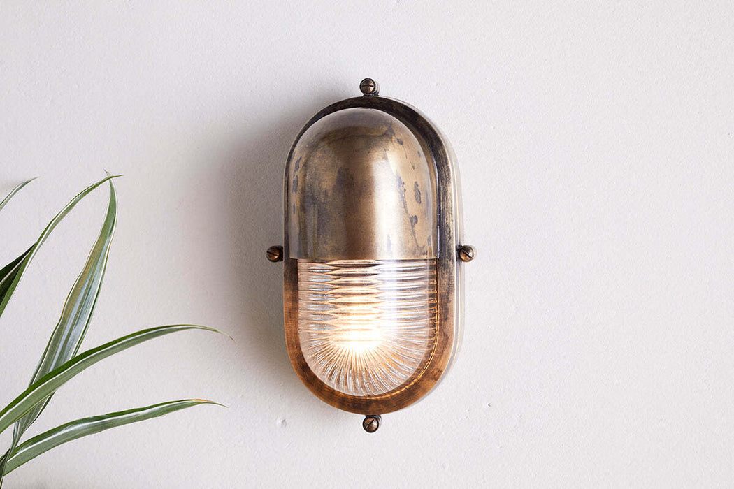 Denaya Outdoor Wall Lamp Antique Brass