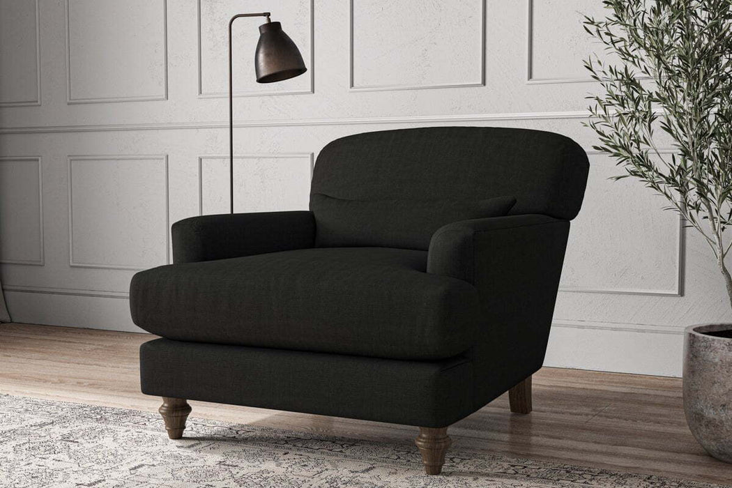 Deni Armchair - Brera Linen Charcoal