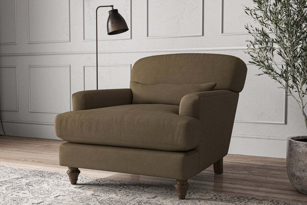Deni Armchair - Brera Linen Chestnut