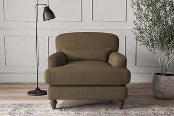 Deni Armchair - Brera Linen Chestnut