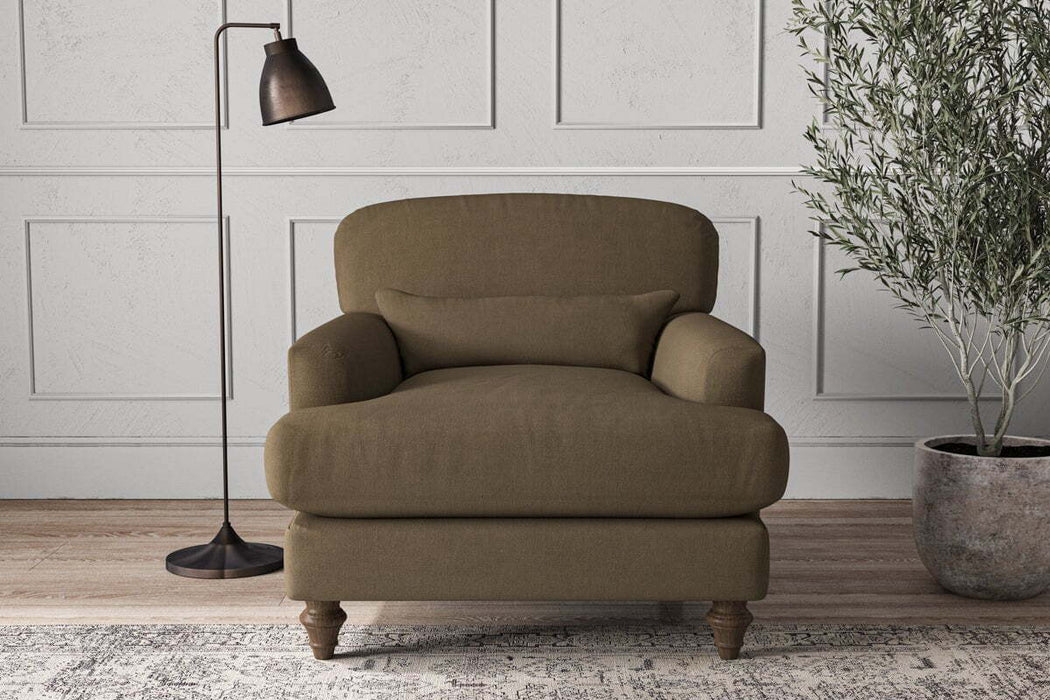 Deni Armchair - Brera Linen Chestnut