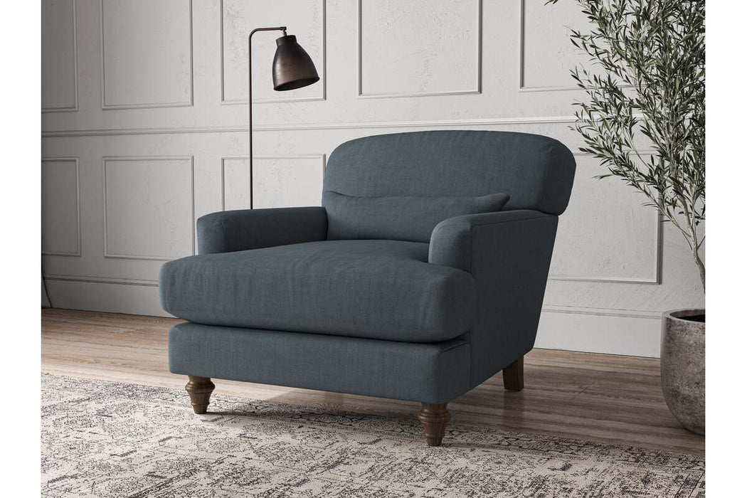 Deni Armchair - Brera Linen Dusk
