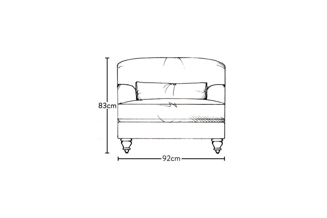 Deni Armchair Brera Linen Natural