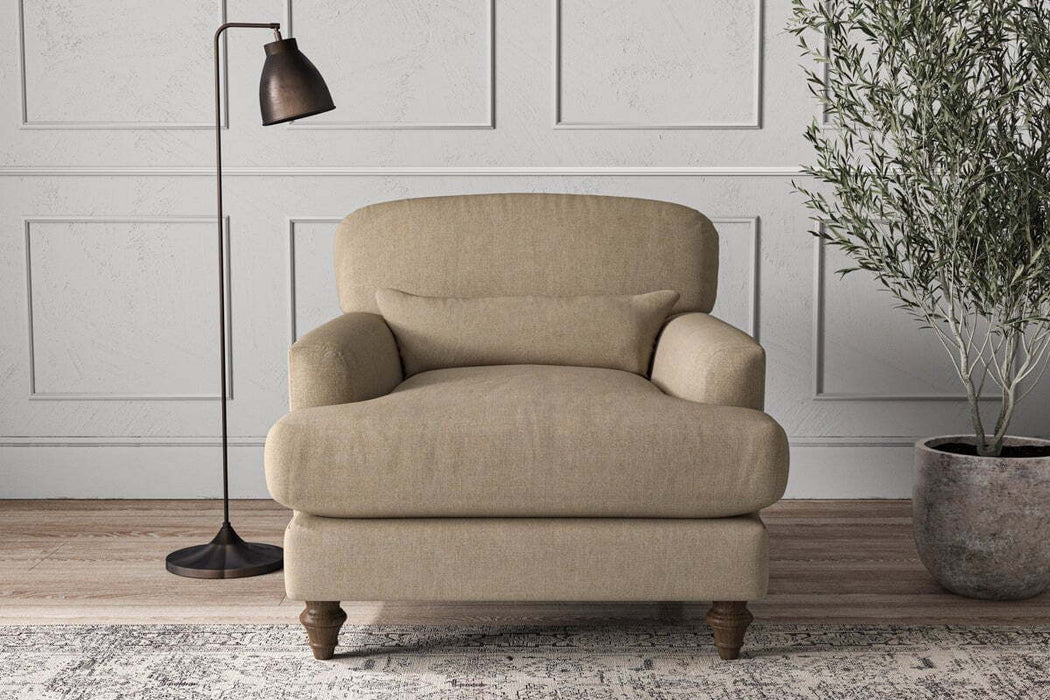 Deni Armchair - Brera Linen Pebble