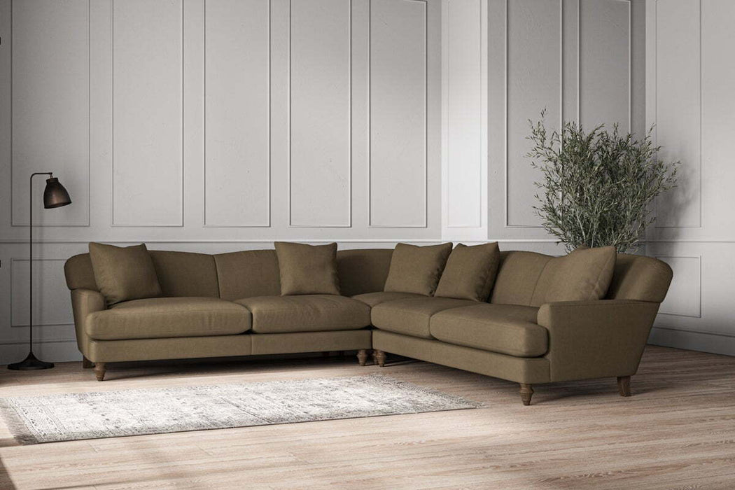 Deni Grand Corner Sofa - Brera Linen Chestnut