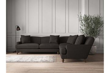 Deni Grand Corner Sofa - Brera Linen Espresso