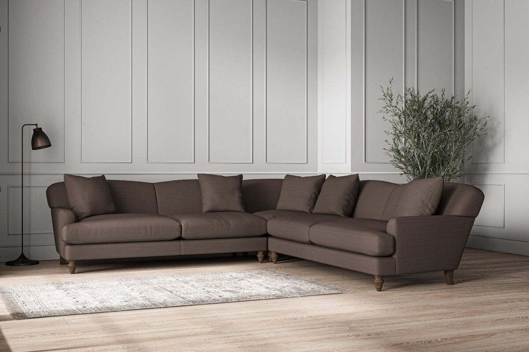 Deni Grand Corner Sofa - Recycled Cotton Mocha
