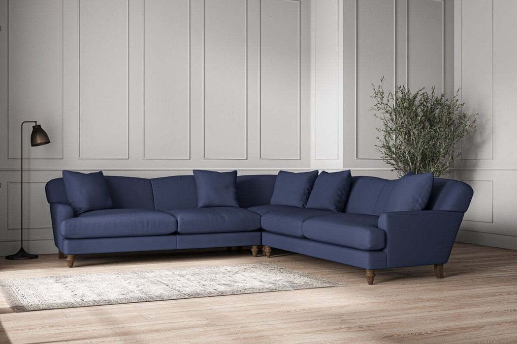 Deni Grand Corner Sofa - Recycled Cotton Navy