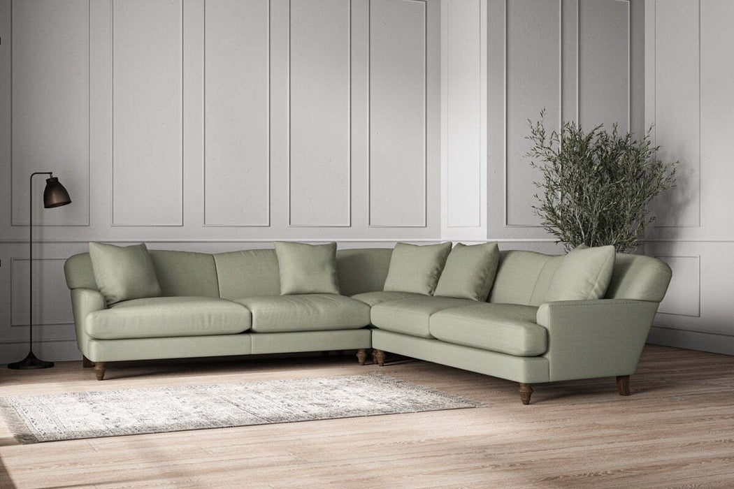 Deni Grand Corner Sofa - Recycled Cotton Seaspray