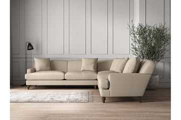 Deni Grand Corner Sofa - Recycled Cotton Stone