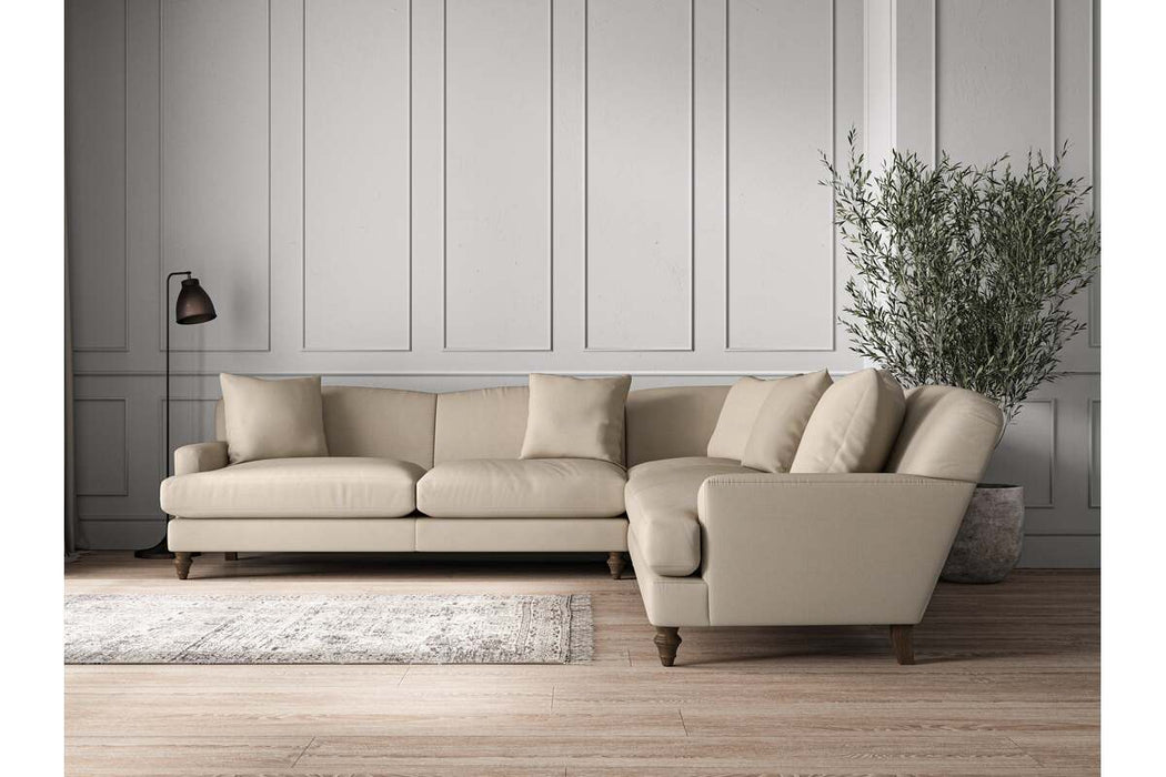 Deni Grand Corner Sofa - Recycled Cotton Stone