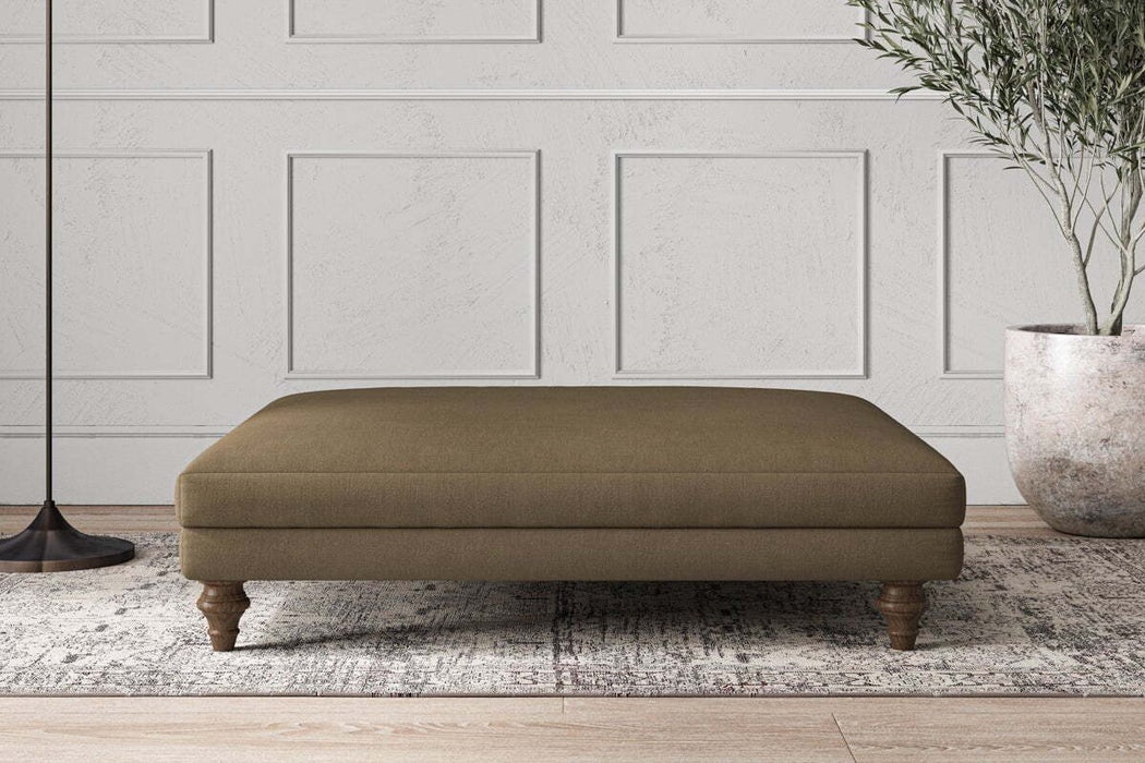 Deni Grand Footstool - Brera Linen Chestnut