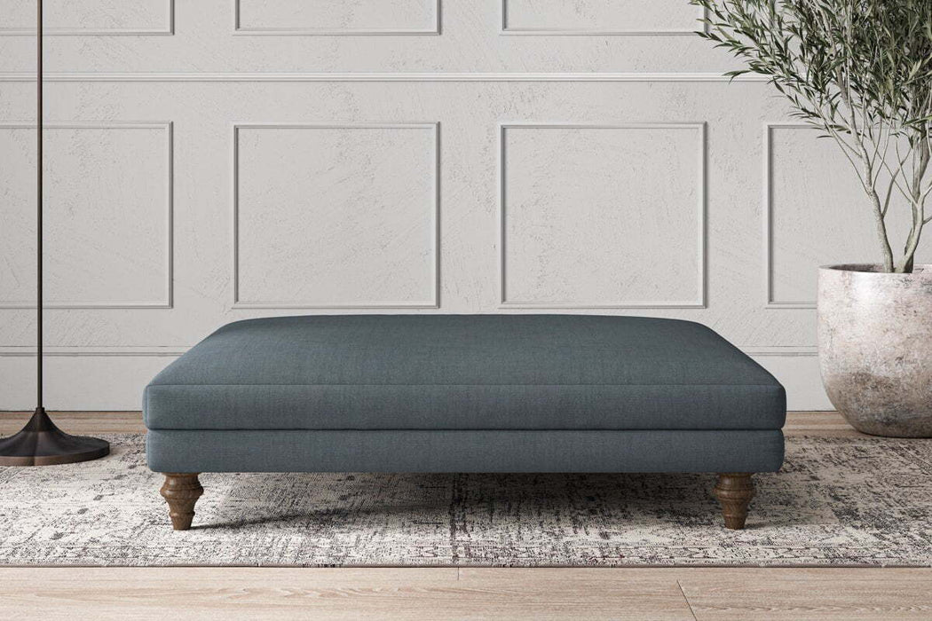 Deni Grand Footstool - Brera Linen Dusk