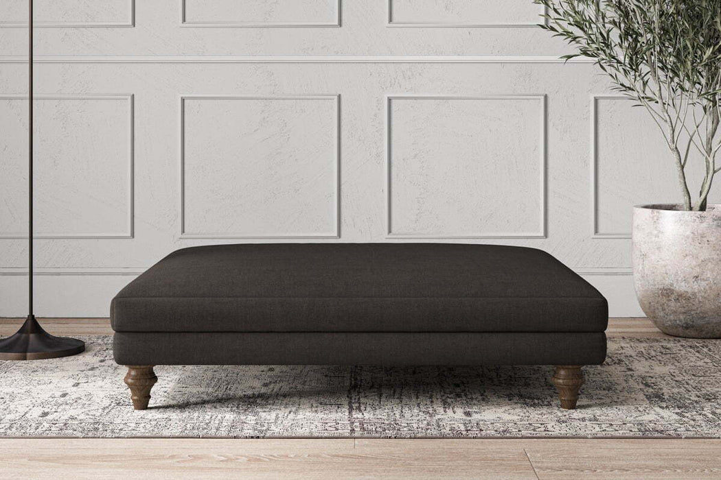 Deni Grand Footstool - Brera Linen Espresso