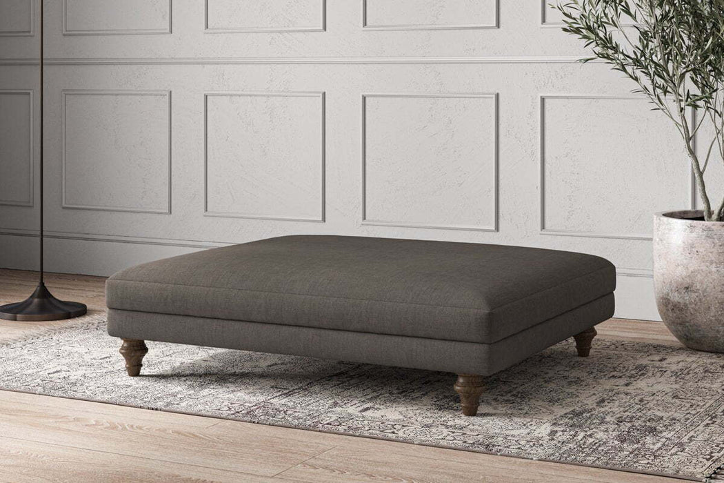 Deni Grand Footstool - Brera Linen Granite